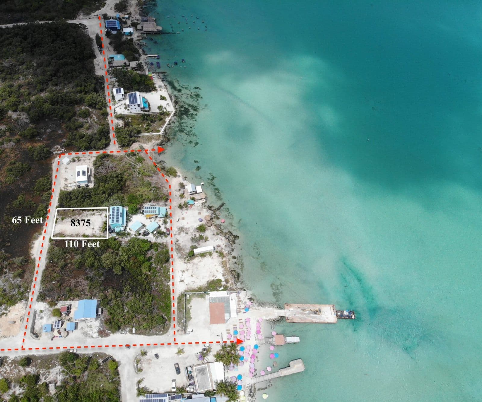 3Rd Row Lot behind the secret beach cabanas, ocean view lot.