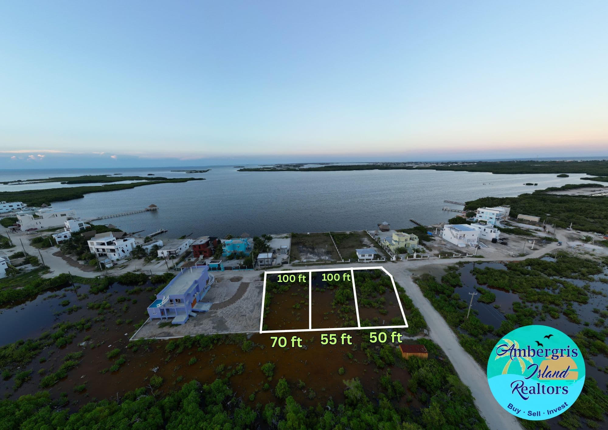 Second row lots on South of Ambergris Caye, Tarpon Bay 4